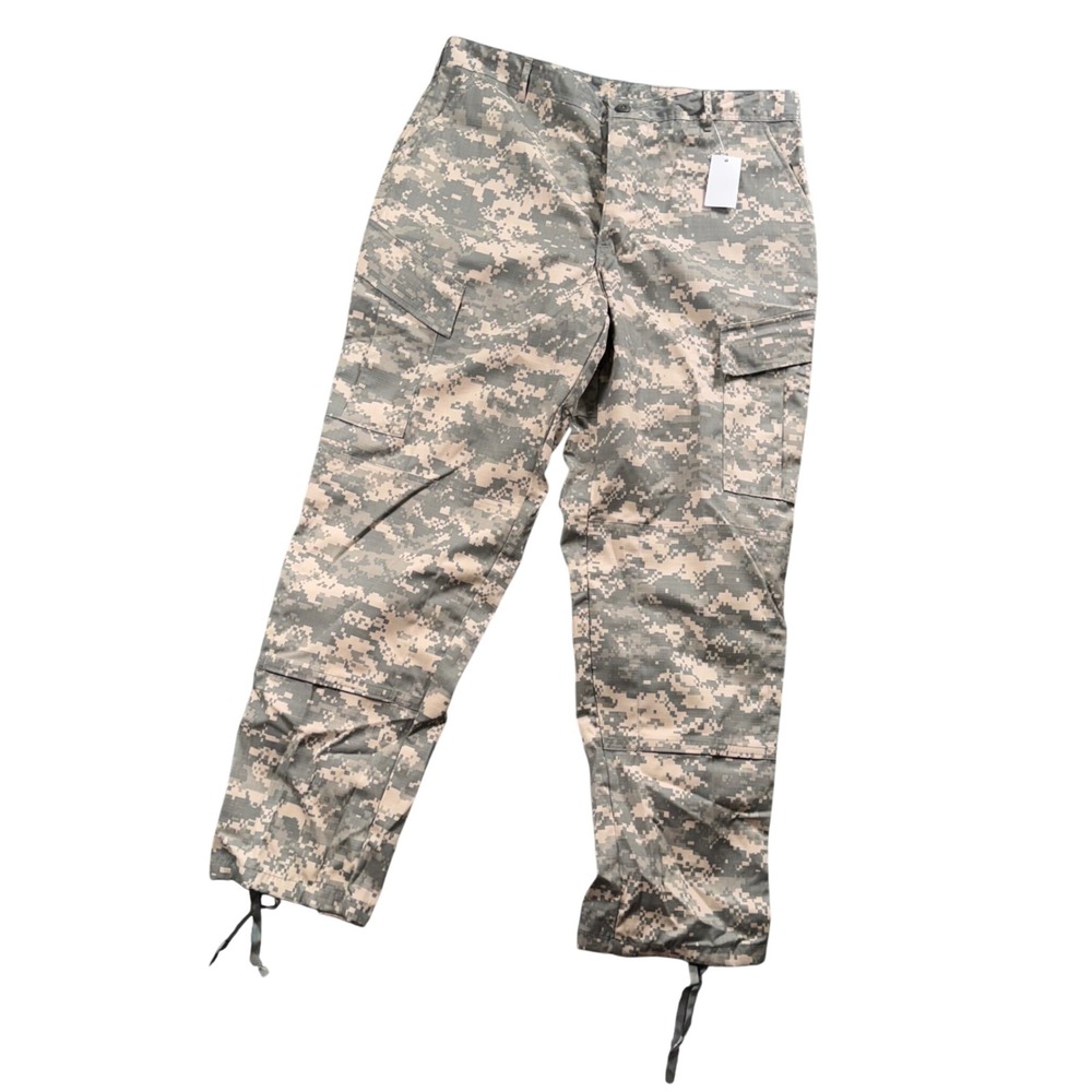 NWT Military ACU Digital Camo Cargo Pants Mens Large‎ Regular Green Trousers